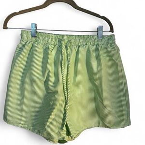 NWT Princess Polly Green & White Striped Choe Set Shorts - Size US 8
